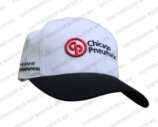 Gorra Chicago Pneumatic | Blanco / Negro | Artículo Promocional