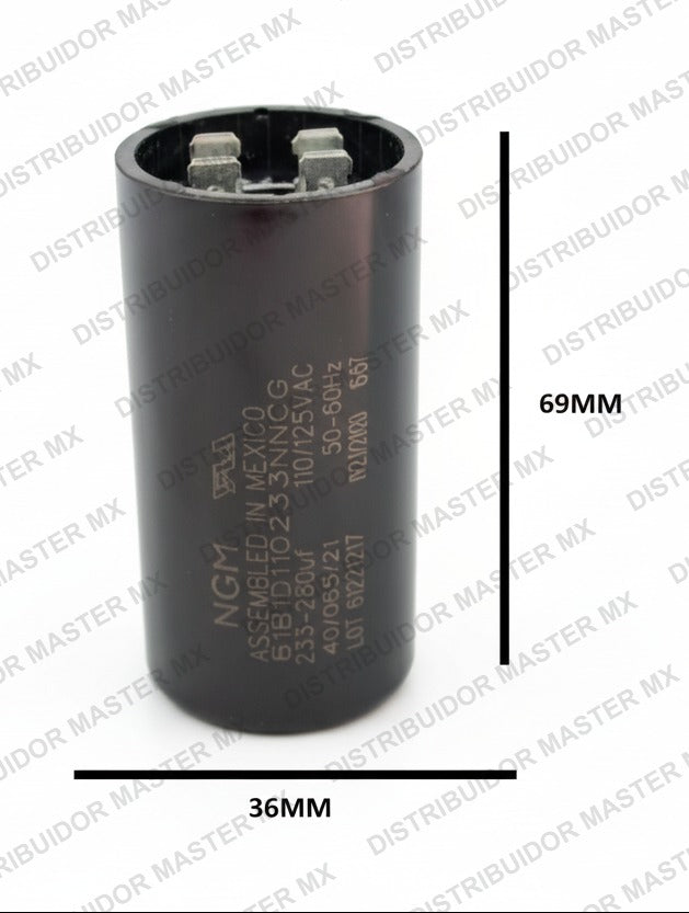 Capacitor NGM 189-227 MFD 110V-127V | Condensador de Arranque