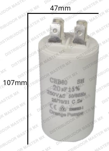 Condensador / Capacitor de Arranque CBB 55 MFD | 220-250V