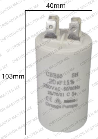 Condensador / Capacitor de Arranque CBB 60 MFD | 220-250V