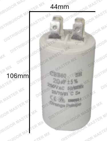 Condensador / Capacitor de Arranque CBB 65 MFD | 220-250V