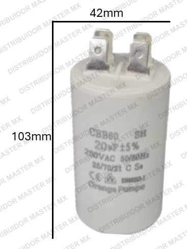 Condensador / Capacitor de Arranque CBB 75 MFD | 220-250V
