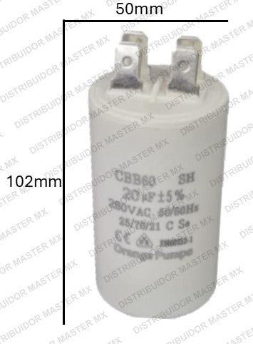 Condensador / Capacitor de Arranque CBB 100 MFD | 220-250V