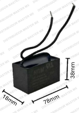 Condensador / Capacitor de Trabajo 6 MFD 250V | CBB60