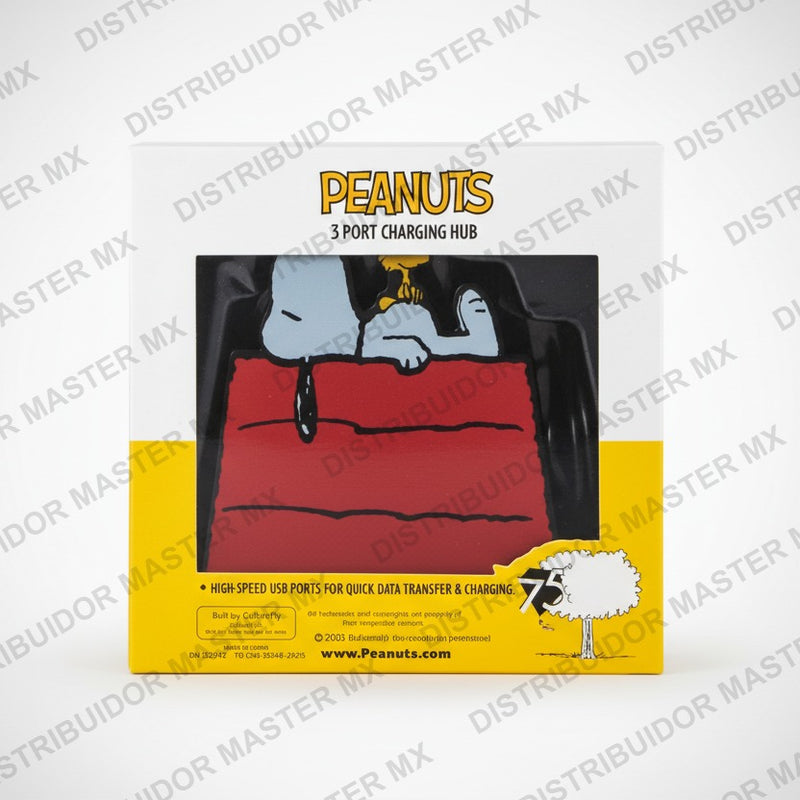 Centro Carga 3 Puertos Peanuts® con Diseño Snoopy