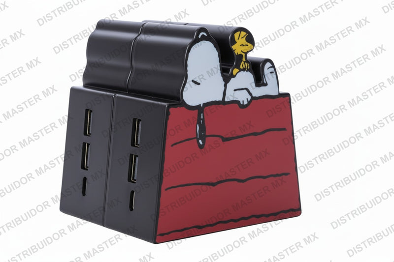 Centro Carga 3 Puertos Peanuts® con Diseño Snoopy