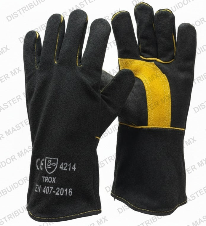 Guante para Soldador Premium | Carnaza | Costuras de Hilo Kevlar