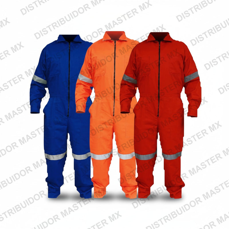 Overol Textil Industrial | Con Bolsas de Cargo y Cinta Reflejante