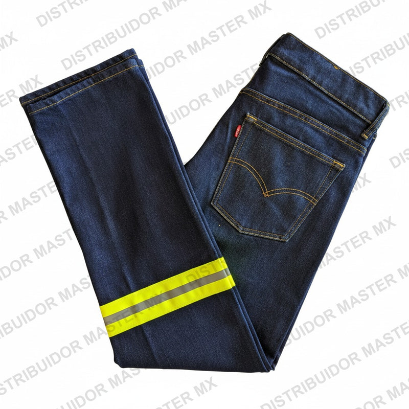 Pantalón Industrial de 14 Oz | Con Bolsas de Cargo y Cinta Reflejante