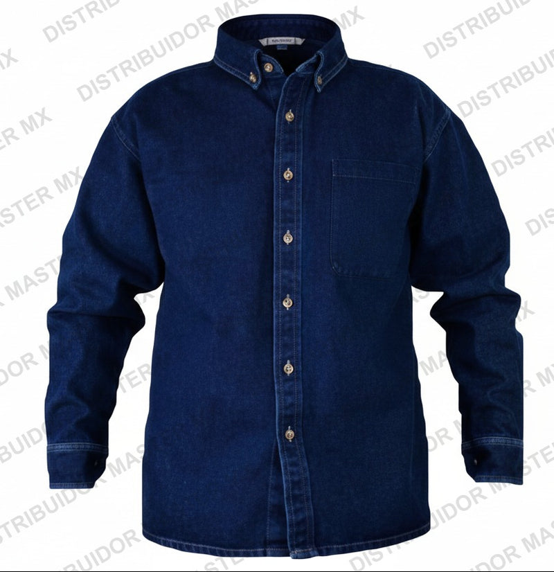 Yompa de Mezclilla Industrial 14 Oz | Con Bolsas Sin Reflejante