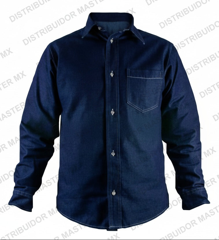 Camisa Industrial de 8 Oz | Con Bolsas de Cargo Sin Reflejante