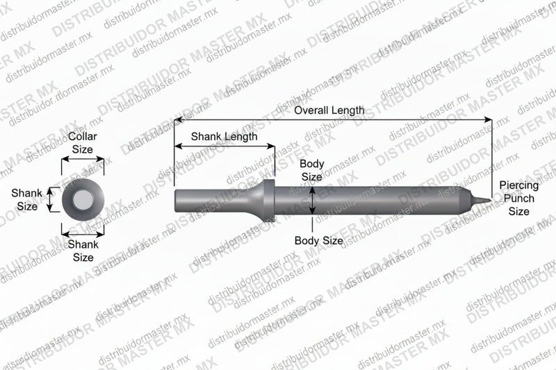 Ajax Tools 916 — Punzón Perforador #6 Vástago .401 Turn Type