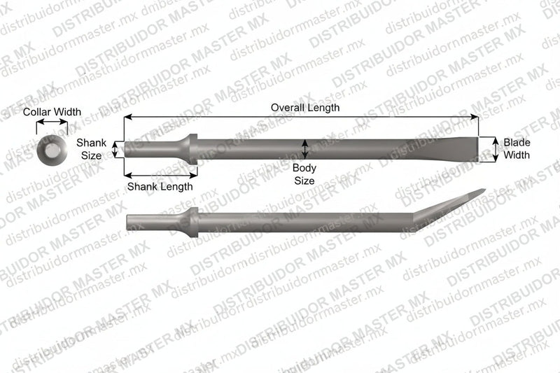 Ajax Tools 919 — Cincel Plano Acodado 30° Vástago .401 Turn Type