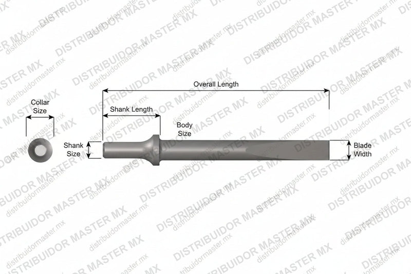 Ajax Tools 960 — Cincel Plano Vástago .498 Turn Type
