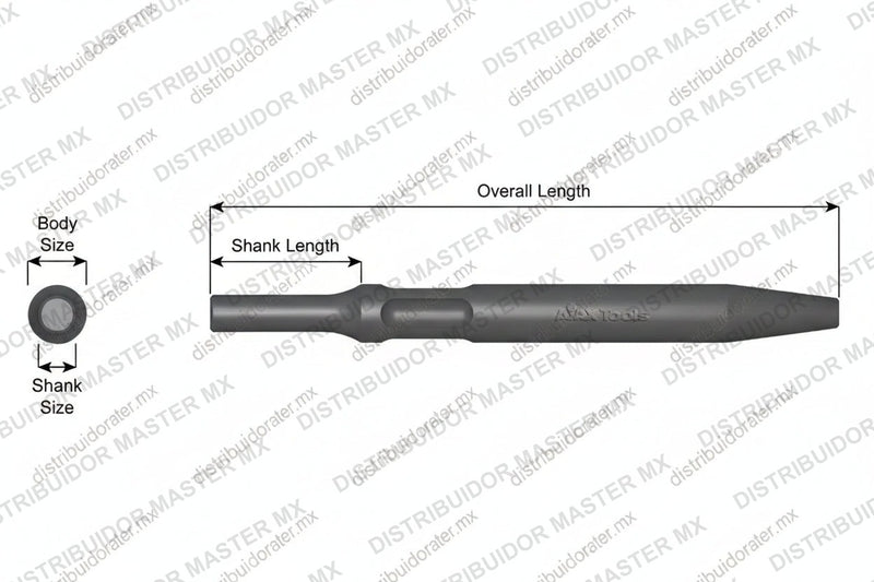 Ajax Tools 3110 — Punzón Cónico Vástago .401 Non-Turn Type