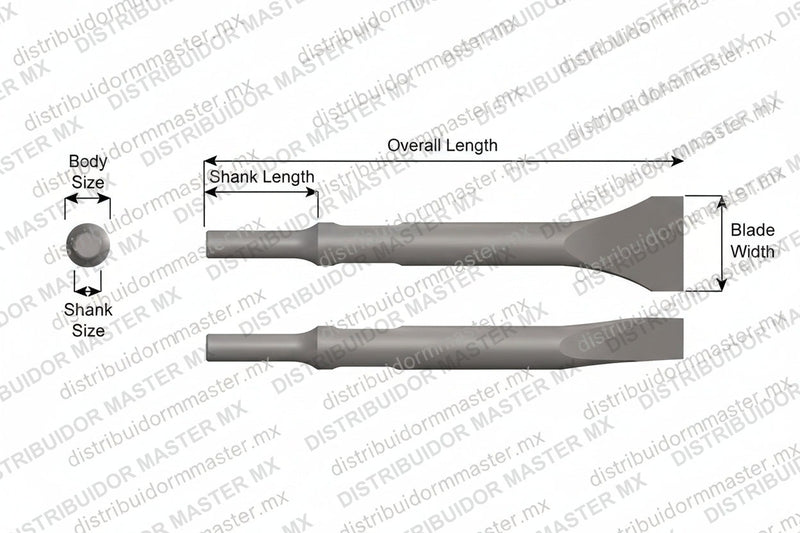 Ajax Tools 3112 — Cincel Angular Vástago .401 Non-Turn Type