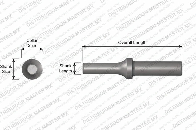 Ajax Tools 1605 — Buterola Punzón de Remaches Punta Redonda 1/4" Vástago .401 Turn Type