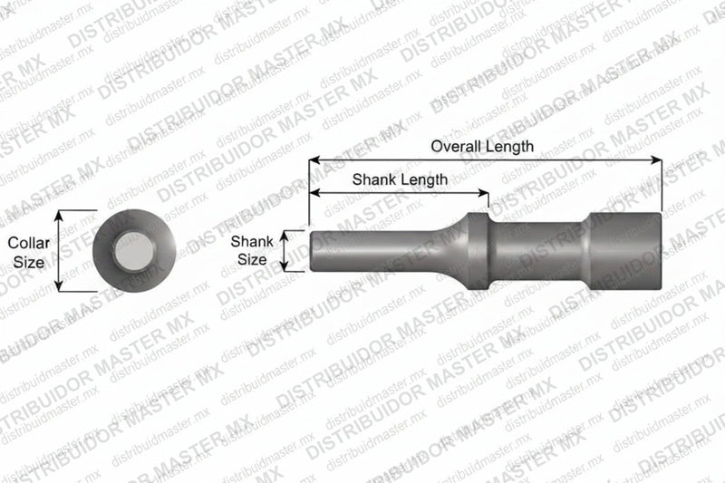 Ajax Tools 1606 — Buterola Punzón de Remaches Punta Redonda 5/16" Vástago .401 Turn Type