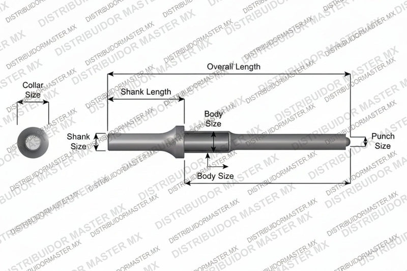 Ajax Tools 1102 — Conductor de Pasador de Resorte 1/4" Vástago .401