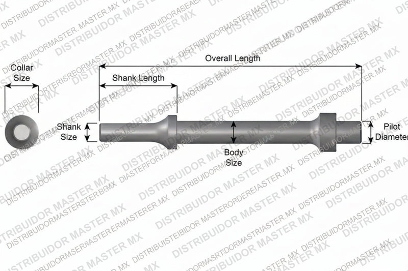 Ajax Tools 1126 — Conductor de Buje 1/2" Piloto Corto Vástago .401