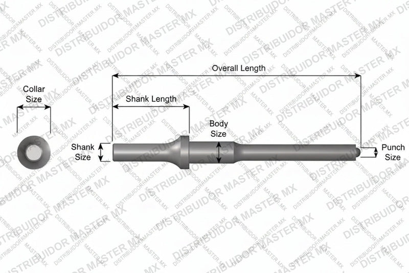 Ajax Tools 1105 — Conductor de Pasador de Resorte 1/2" Vástago .401