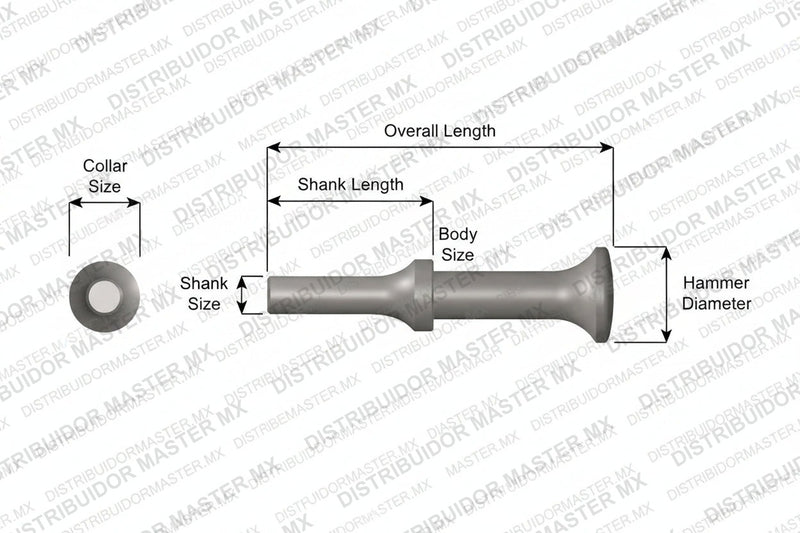 Ajax Tools 1603 — Martillo de Aplanado 1-3/4" Diámetro Vástago .401