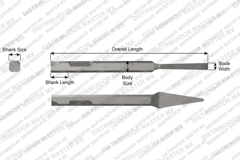 Ajax Tools 3229 — Cincel de Capa 7" 5/16" Weld Flux Vástago Ingersoll Rand