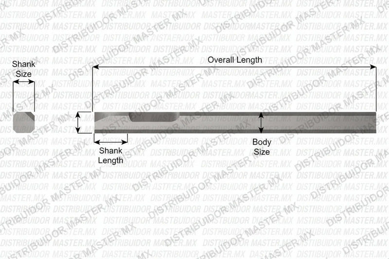 Ajax Tools 395 — Cincel Liso (Blank) 7" Weld Flux Vástago Chicago Pneumatic