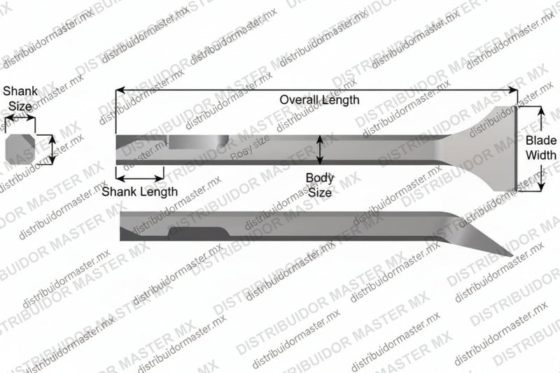 Ajax Tools 398-18 — Cincel Angular 18" Weld Flux Vástago Chicago Pneumatic