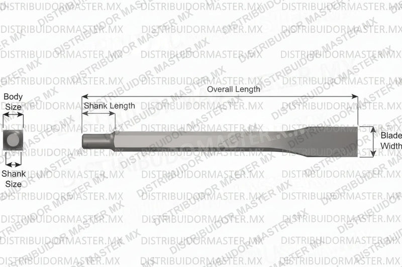Ajax Tools 392-18 — Cincel Plano 18" Vástago Cleco