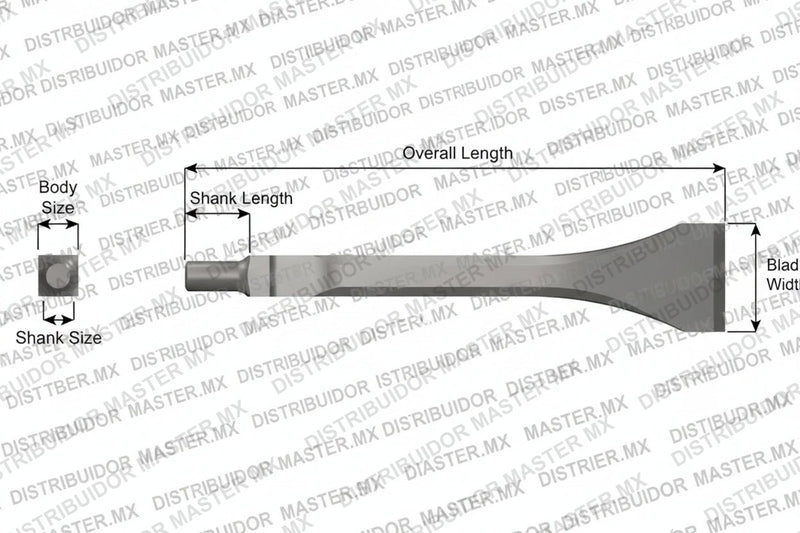 Ajax Tools 393-12 — Cincel de Escariado 12" Vástago Cleco