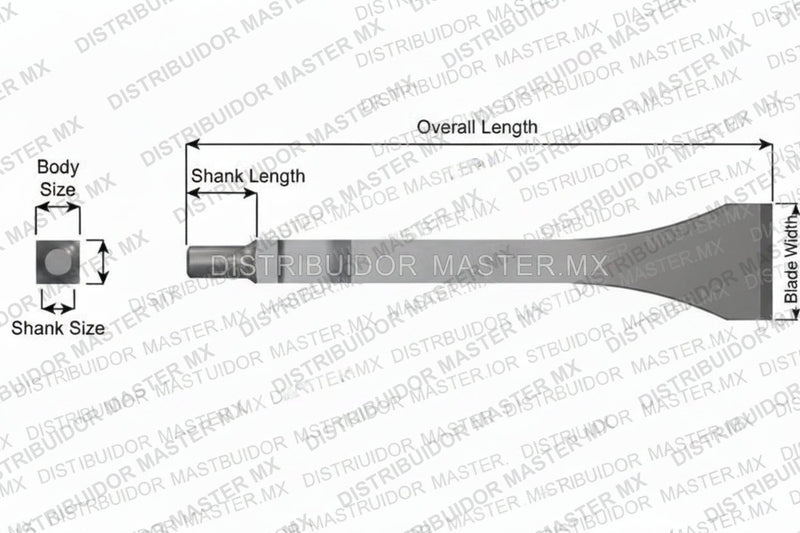 Ajax Tools 393 — Cincel de Escariado 7" Vástago Cleco