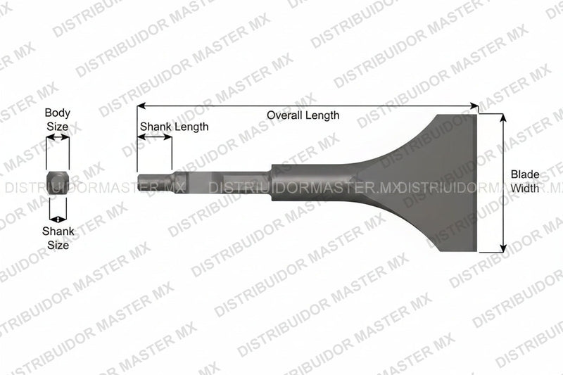 Ajax Tools 390-12 — Cincel de Escariado Ancho 12" Vástago Cleco