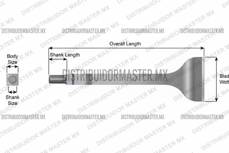 Ajax Tools 390 — Cincel de Escariado Ancho 7" Vástago Cleco