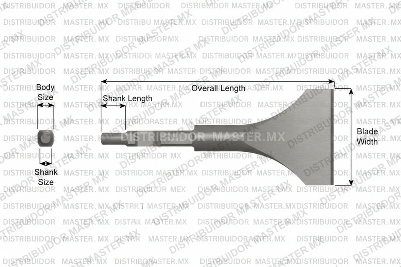 Ajax Tools 390-3 — Cincel de Escariado Ancho 3" Vástago Cleco