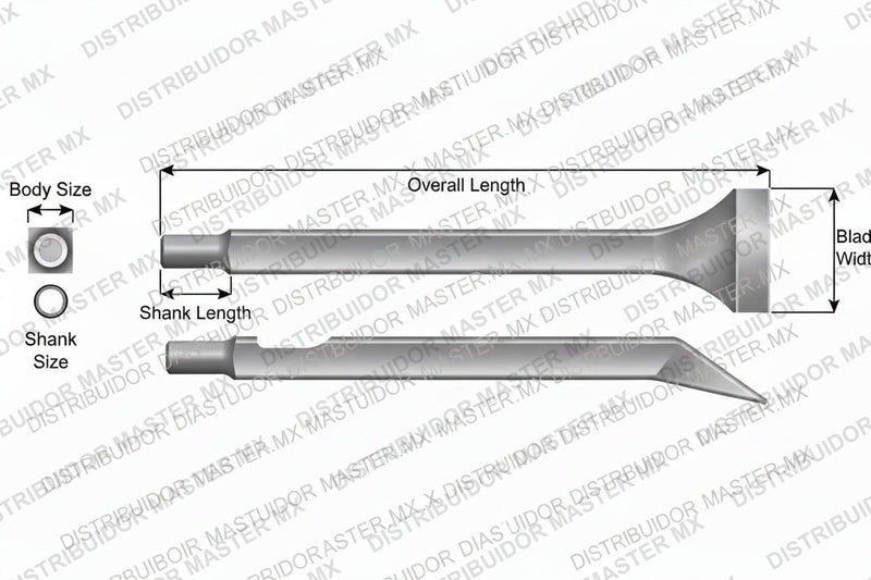 Ajax Tools 394-12 — Cincel Angular 12" Vástago Cleco