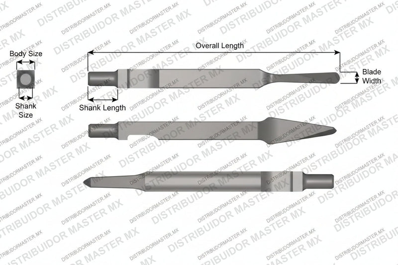 Ajax Tools 3232 — Cincel de Capa 7" 5/16" Weld Flux Vástago Cleco