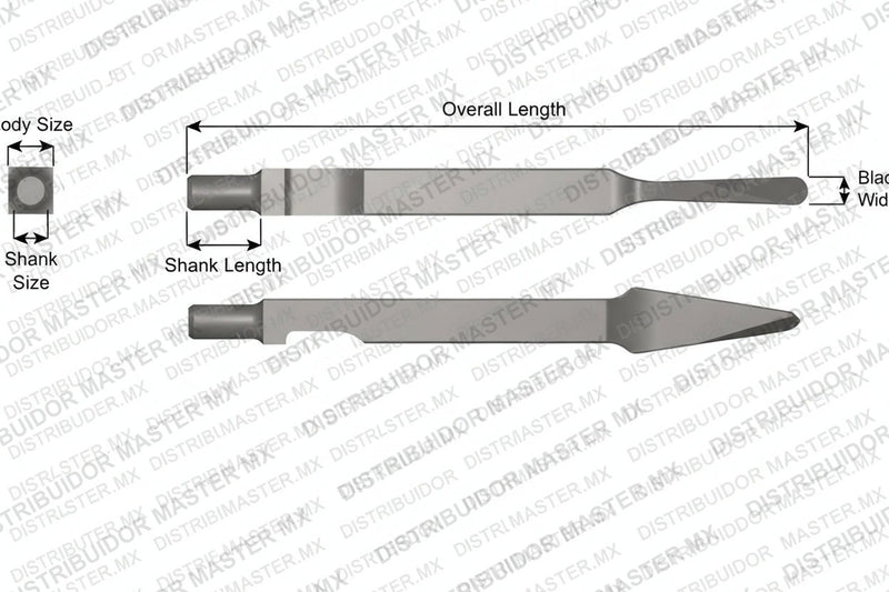 Ajax Tools 3231 — Cincel Nariz Redonda 7" Weld Flux Vástago Cleco