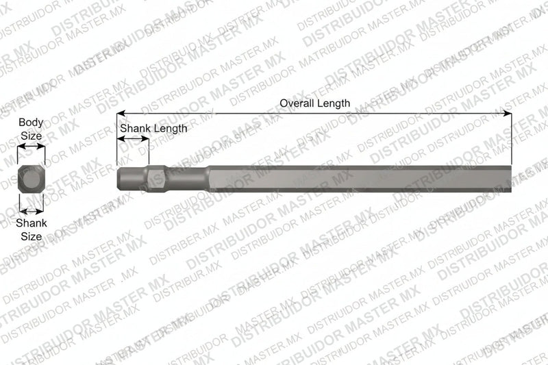 Ajax Tools 385 — Cincel Liso (Blank) 7" Vástago Master Power