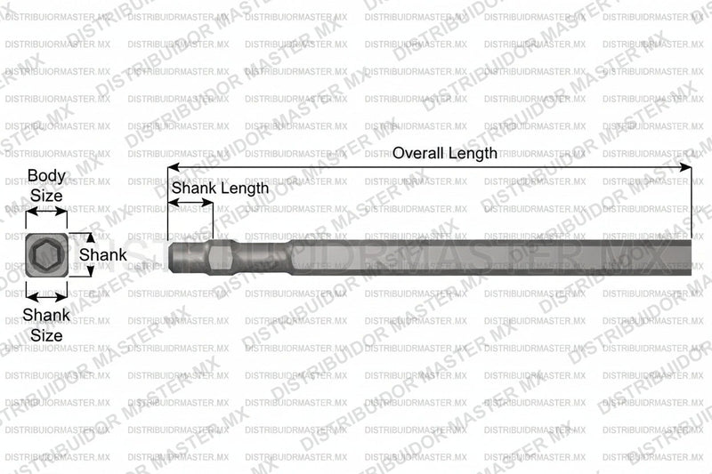 Ajax Tools 385-12 — Cincel Liso (Blank) 12" Vástago Master Power