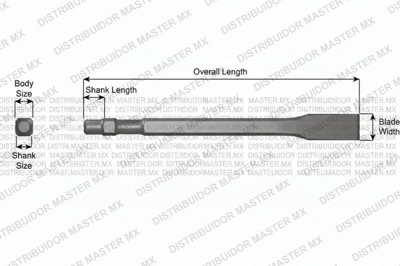 Ajax Tools 386-12 — Cincel Plano 12" Vástago Master Power