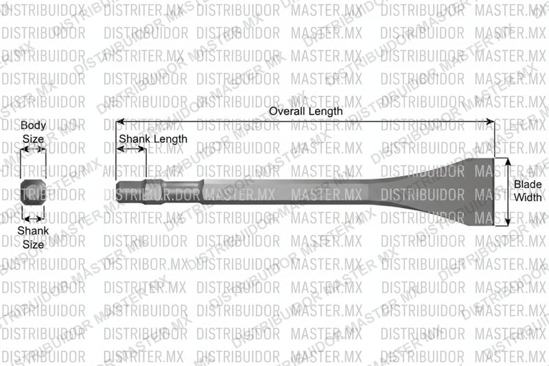 Ajax Tools 387 — Cincel de Escariado 7" Vástago Master Power