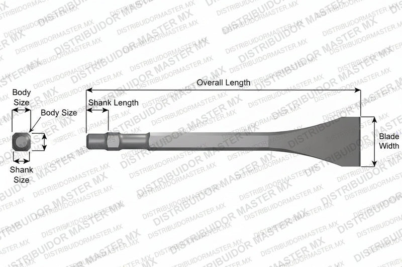 Ajax Tools 387-12 — Cincel de Escariado 12" Vástago Master Power