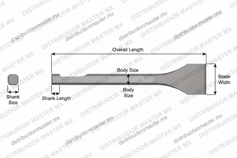Ajax Tools 3252 — Cincel de Escariado 7" Vástago Atlas Copco