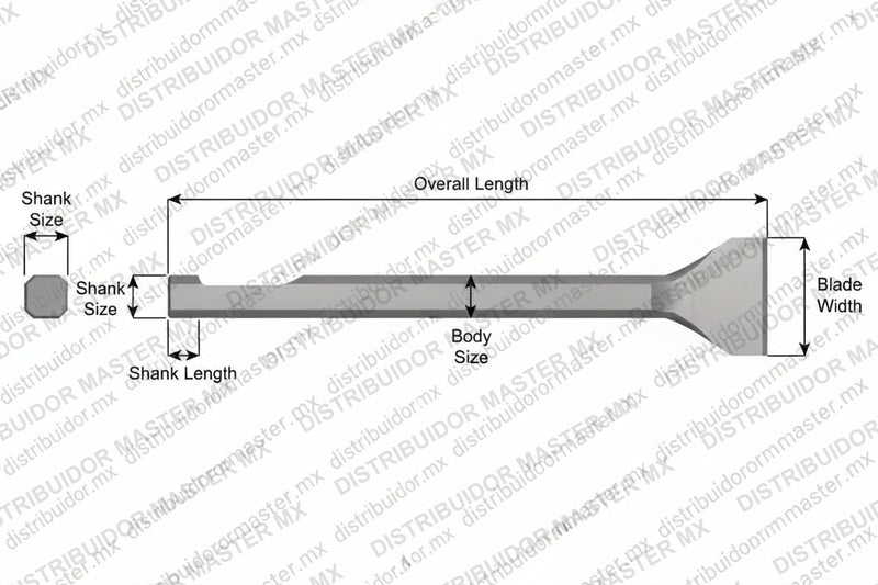 Ajax Tools 3253 — Cincel Angular 7" Vástago Atlas Copco