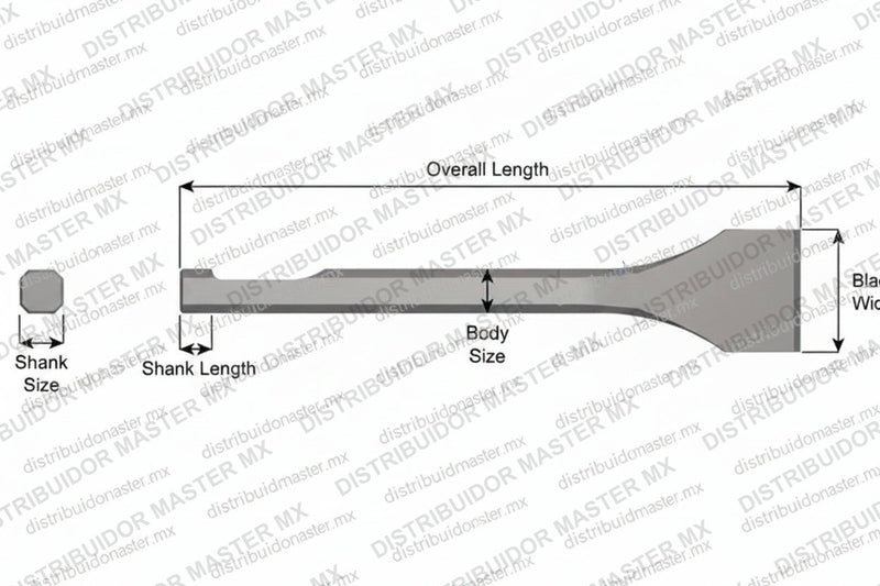 Ajax Tools 3252-12 — Cincel de Escariado 12" Vástago Atlas Copco