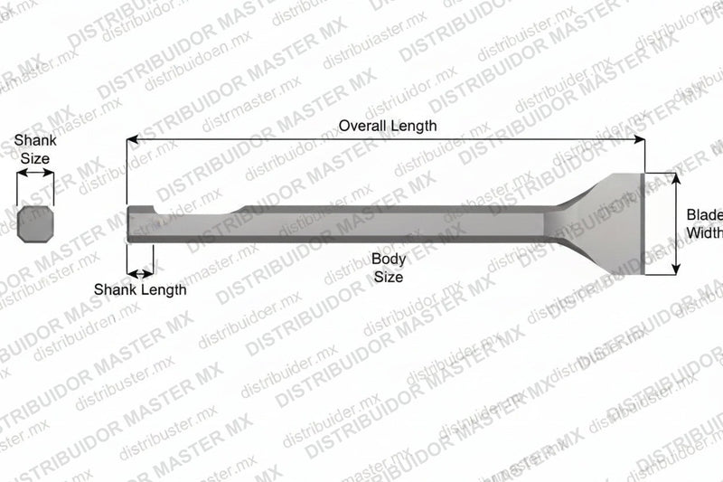 Ajax Tools 3253-12 — Cincel Angular 12" Vástago Atlas Copco