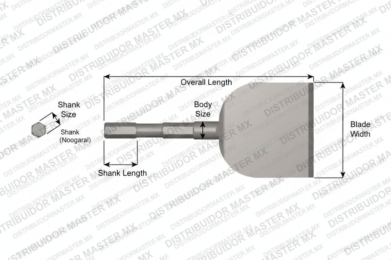 Ajax Tools 3282 — Cincel Long Reach Scaler 2" x 8" Hex 19/32"