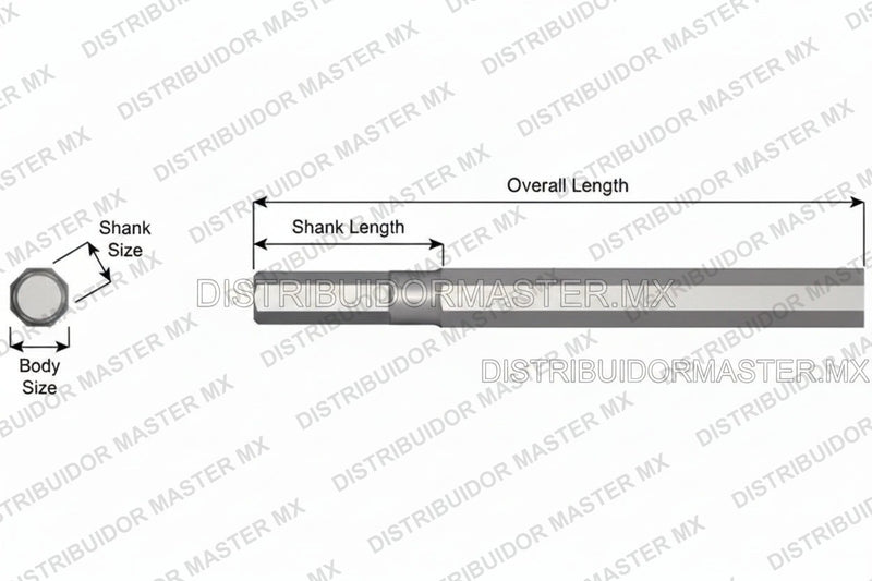 Ajax Tools 4-12 — Blank Sin Collar .580" Hex 7/8" x 12"