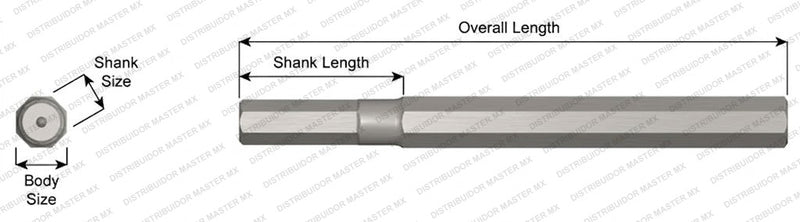 Ajax Tools 4-24 — Blank Sin Collar .580" Hex 7/8" x 24"
